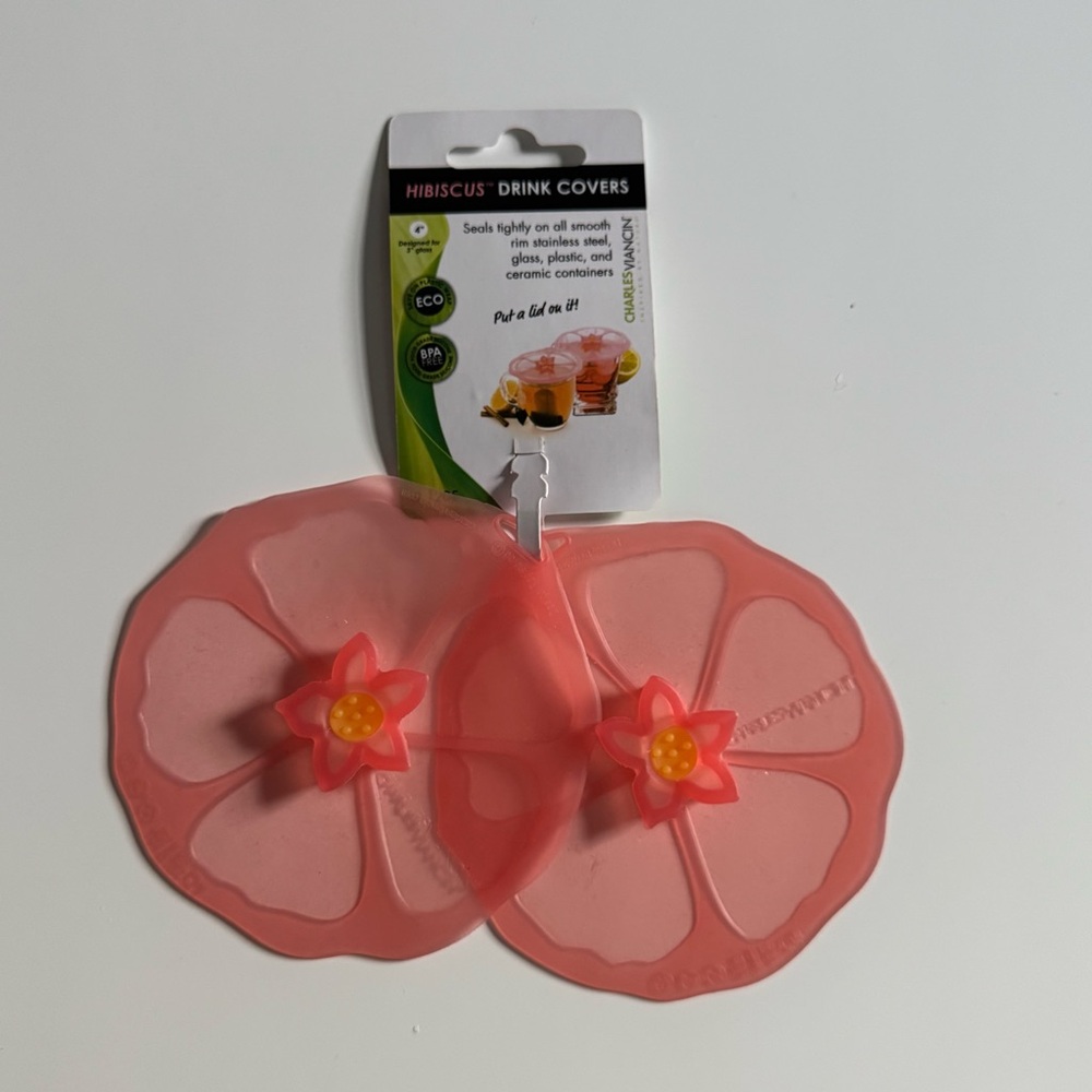 NWT Hibiscus drink covers set of 2 - Picture 4 of 6